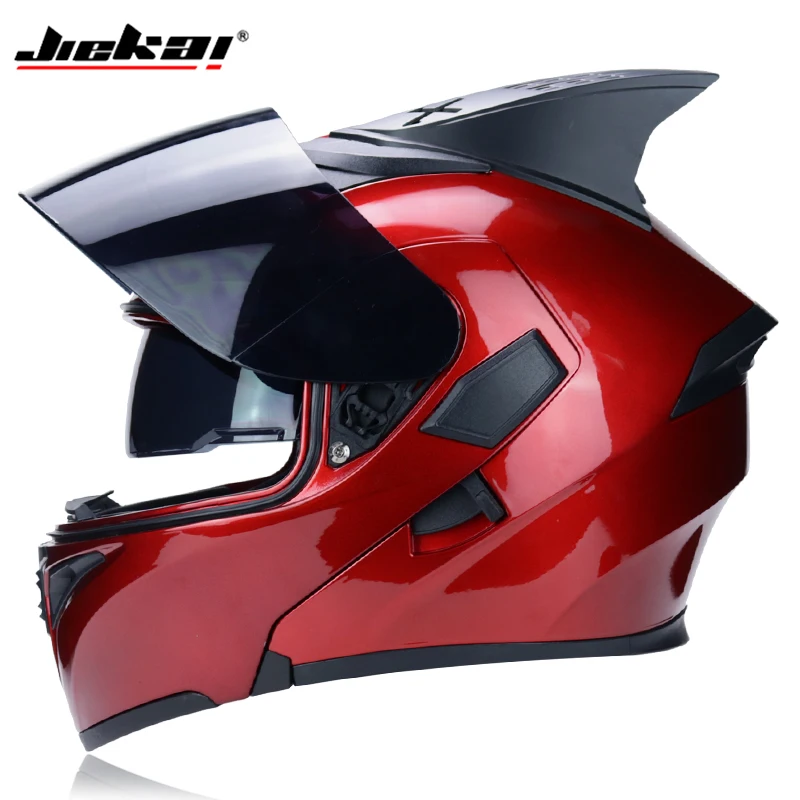 The latest DOT flip helmet modular double lens motorcycle helmet full face safety helmet Casco capacete casque moto - Цвет: c16