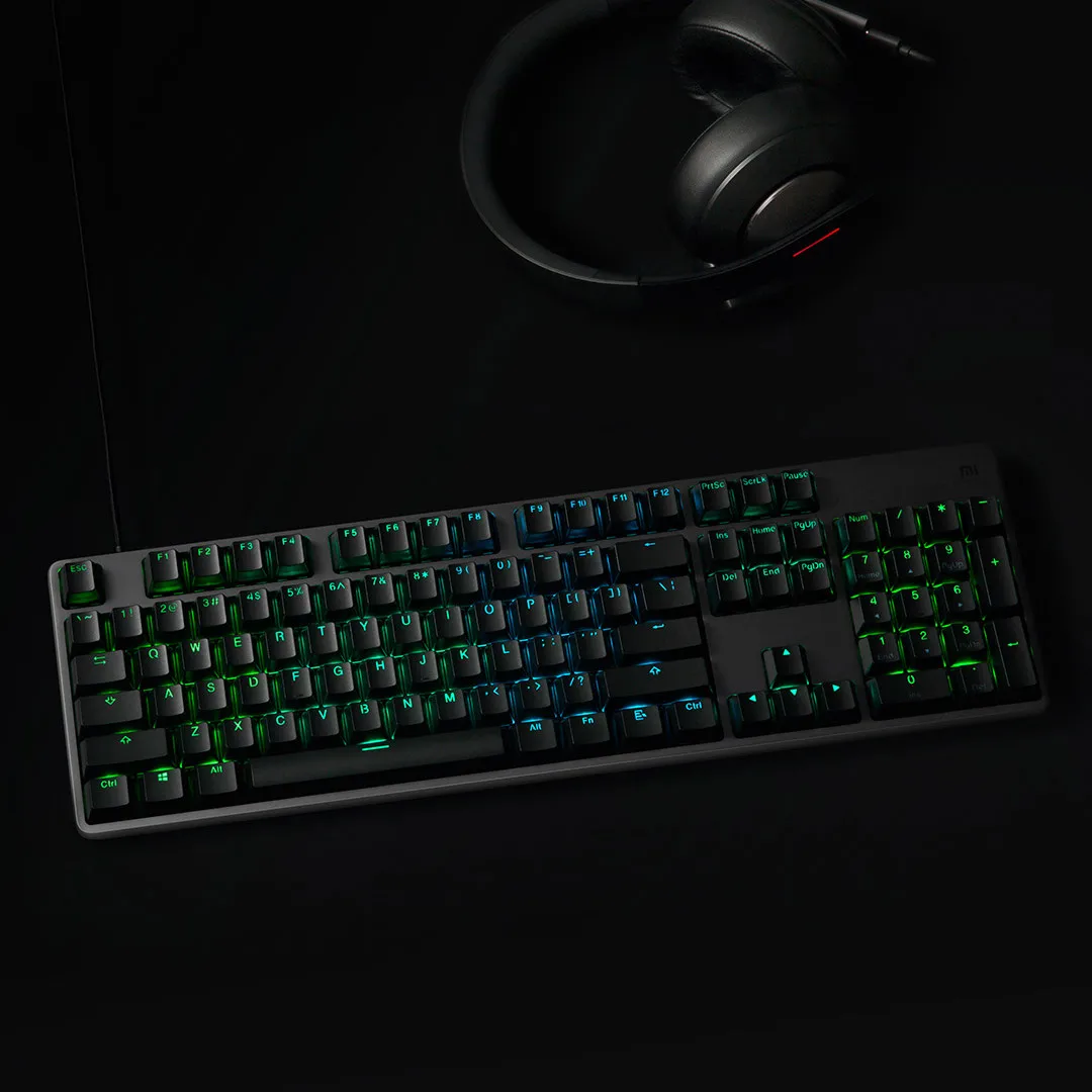 Xiaomi Проводная RGB игровая клавиатура 104Key полноразмерная Ergonimic механическая