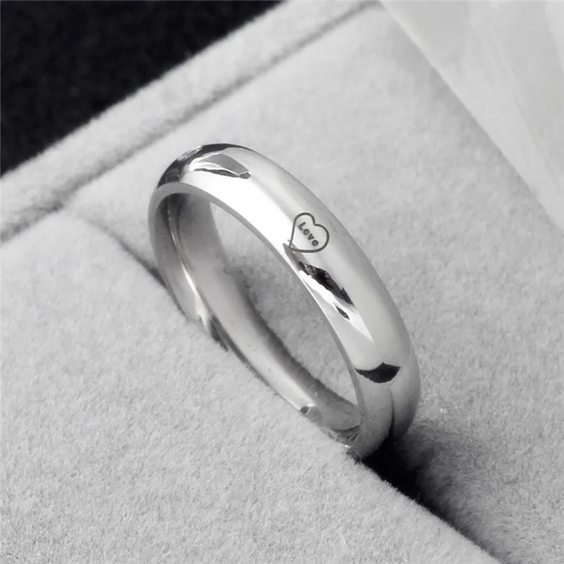 MANGOSKY 4mm Titanium Heart Ring Vintage Light Polish Zircon Rings For Women 316L Stainless Steel Charms | Украшения и аксессуары