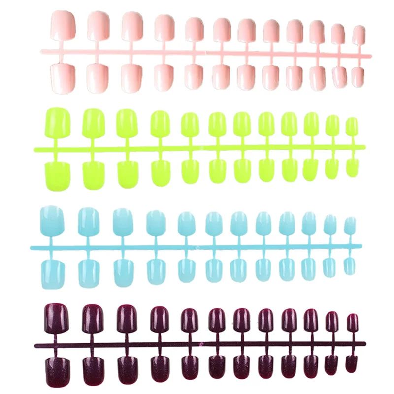 Накладные ногти из АБС-пластика 24 шт./компл. накладные Типсы для коротких и