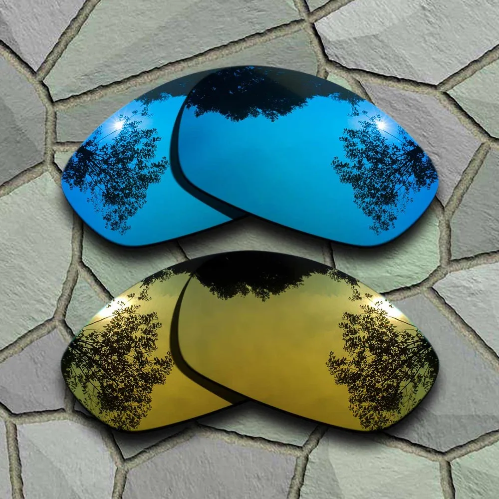 Небесно голубые и желтые золотые солнцезащитные очки поляризованные Сменные