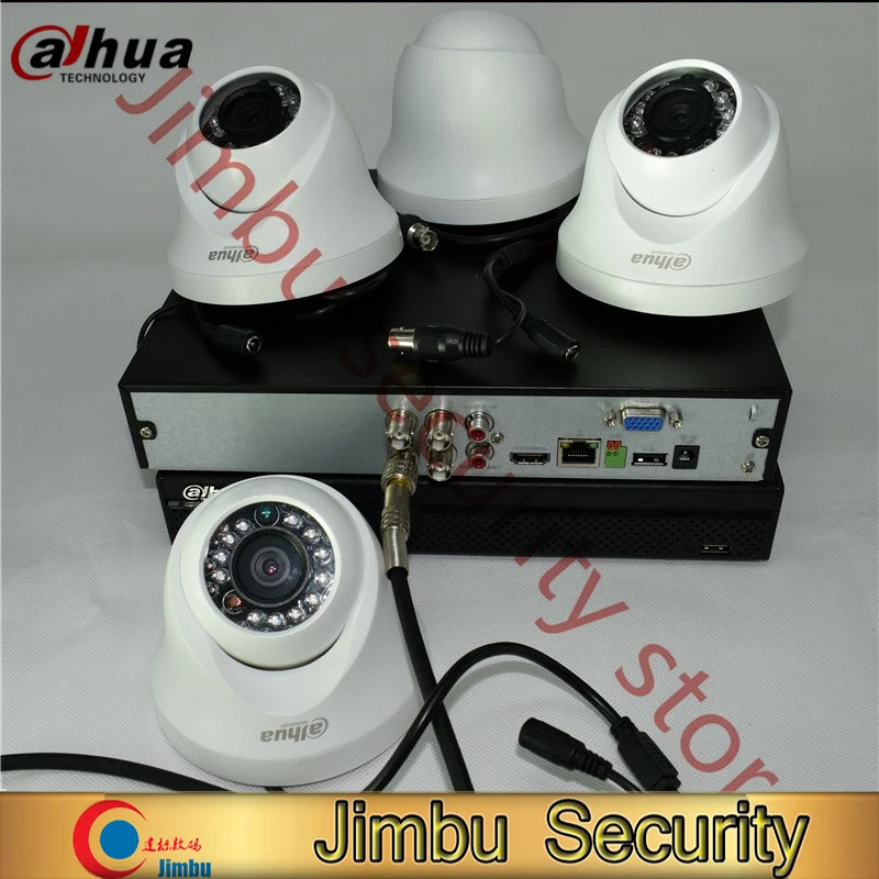 Dahua 720P комплект hdcvi 4ch система видеонаблюдения XVR4104HS видеорегистратор 4pcHDCVI HAC HDW1100C
