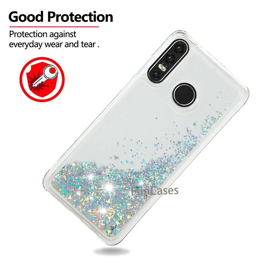 P30 Lite чехлы Плавающие блестки жидкость для huawei крышка Фламинго Единорог