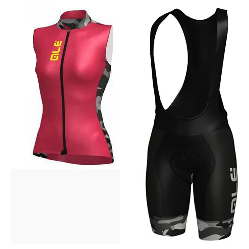 Women Cycling Jersey 2018 sleeveless Bicycle Clothing breathable MTB bike shirts bib shorts 9D pad suits ropa ciclismo | Спорт и