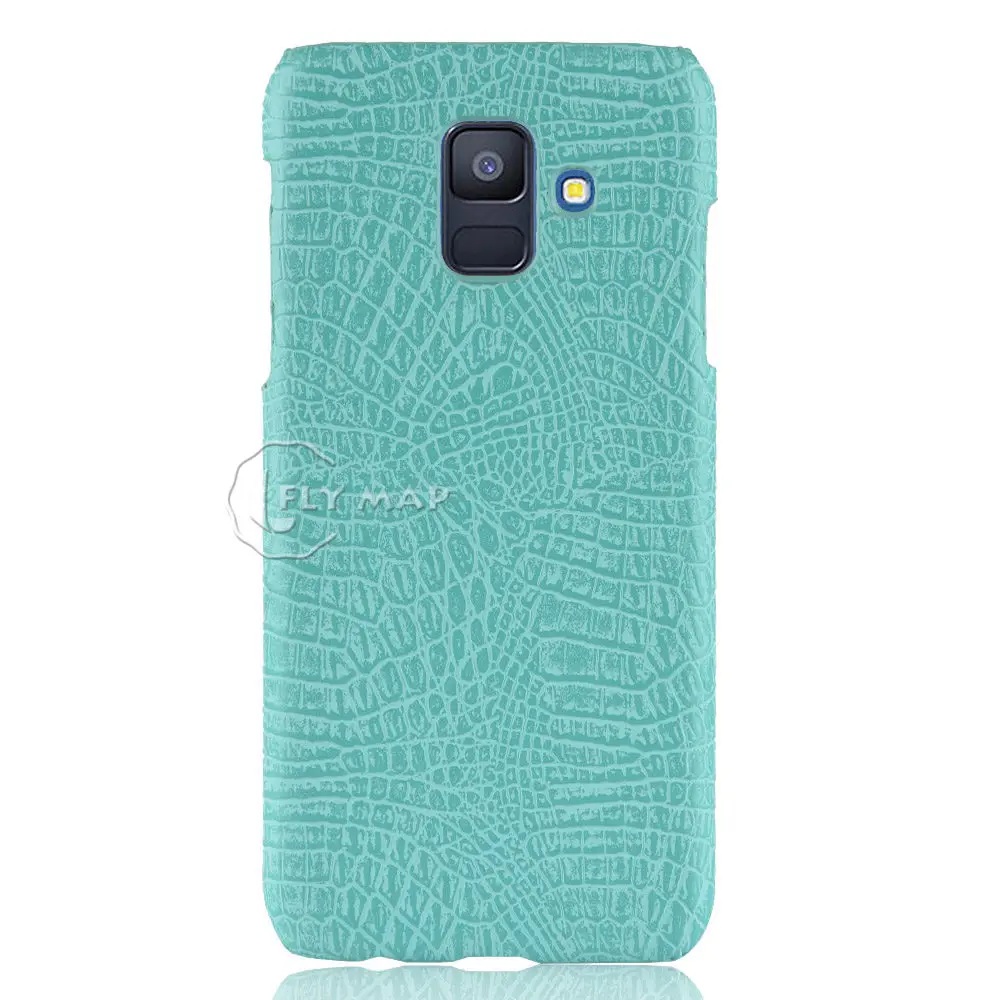 Чехол из крокодиловой кожи для Samsung Galaxy A6 2018 SM A600 A600F A600FN A600F/DS Жесткий ПК чехол