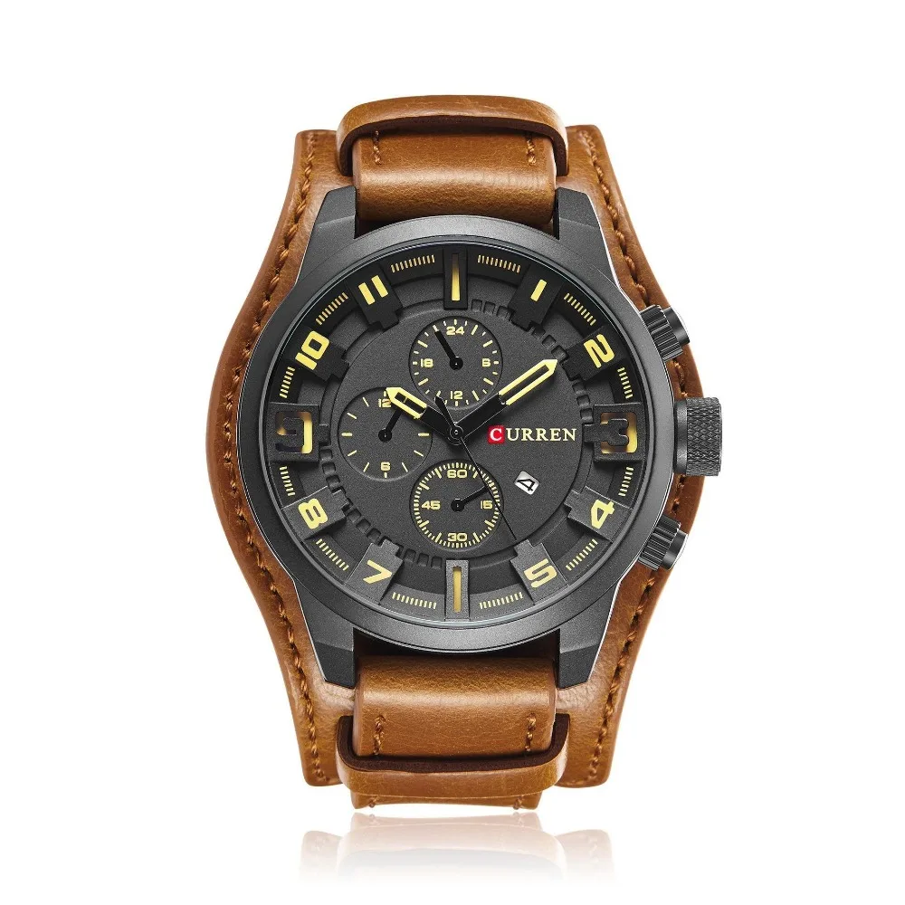 

Relogio Masculino CURREN 8225 Watch Men Military Quartz Watch Mens Watches Top Brand Luxury Leather Sports Wristwatch Date Clock