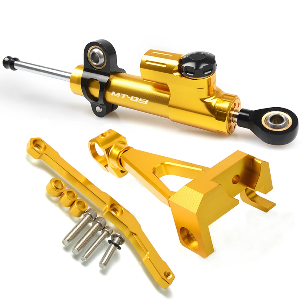 BK-GL-GL-MT09 Steering рулевой Стабилизатор демпфер кронштейн крепление мотоцикла для YAMAHA mtmt09 MT FZ 09 FZ09 FZ-09 2013 - Цвет: BK-GL-GL-MT09