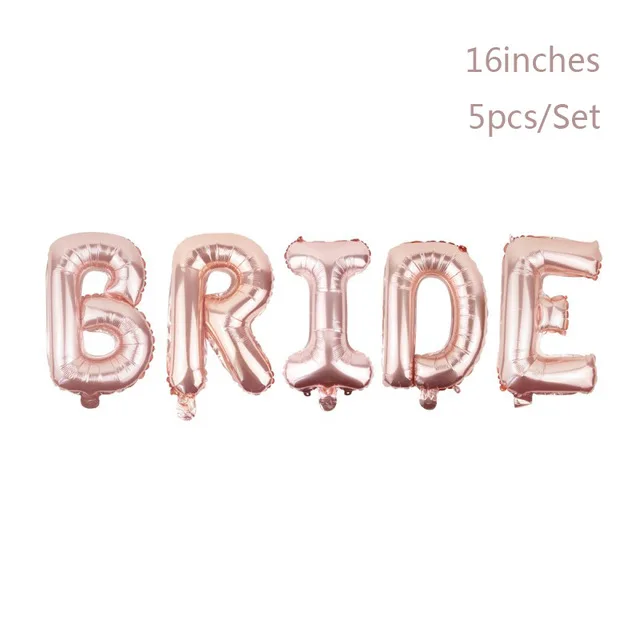 Bride Rose Gold Йориу Невеста To Be баннер фольгированные воздушные шары Девичник вечерние украшения Mr Mrs Свадебная команда свадебный душ сувениры - Цвет: Bride Rose Gold
