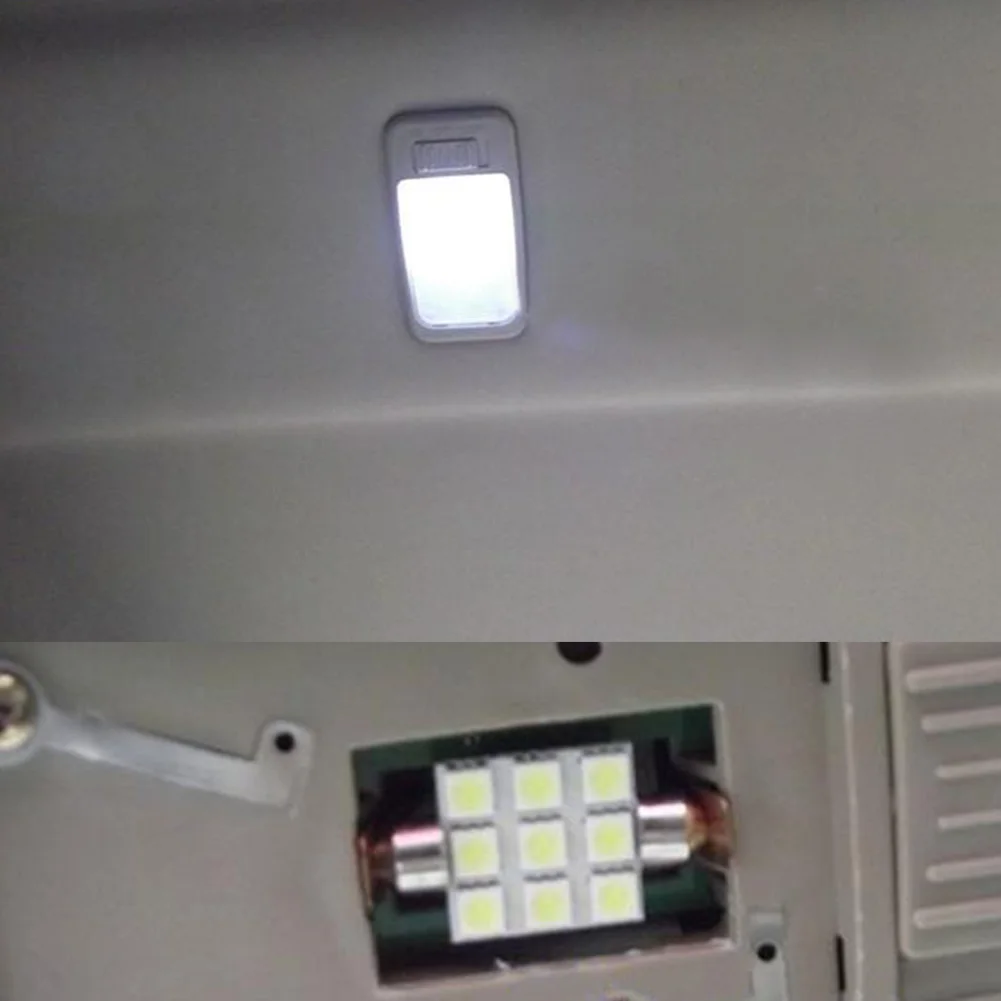 

2pcs 39mm 5050 9 SMD Double Sharp LED Festoon Dome Bulb Lamp Car White