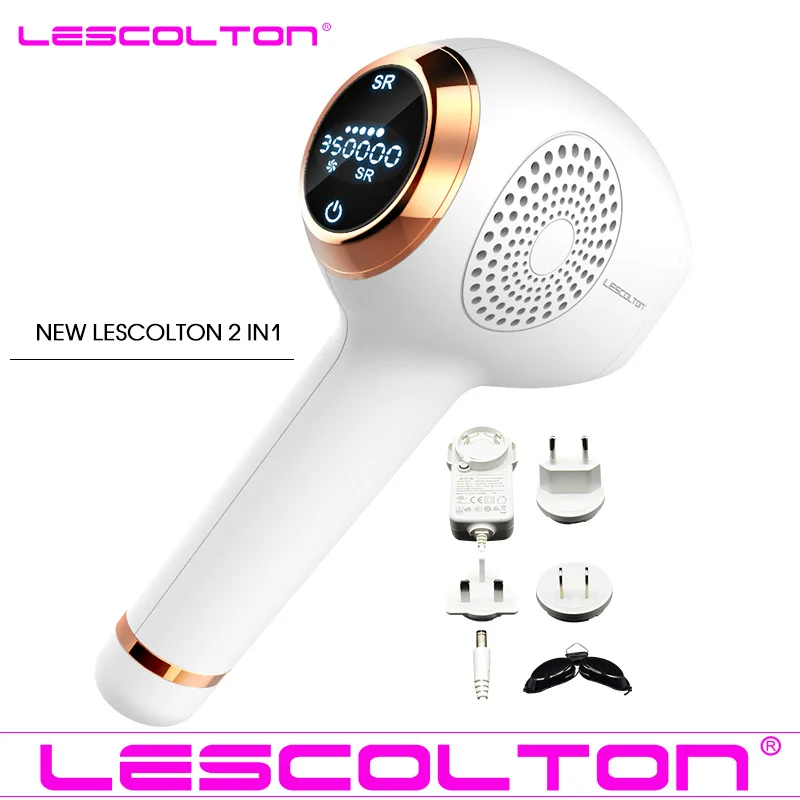 Эпилятор Lescolton IPL, постоянное лазерное удаление волос с ЖК-дисплеем, 350000 импульсов, лазерный триммер для бикини, фотоэпилятор