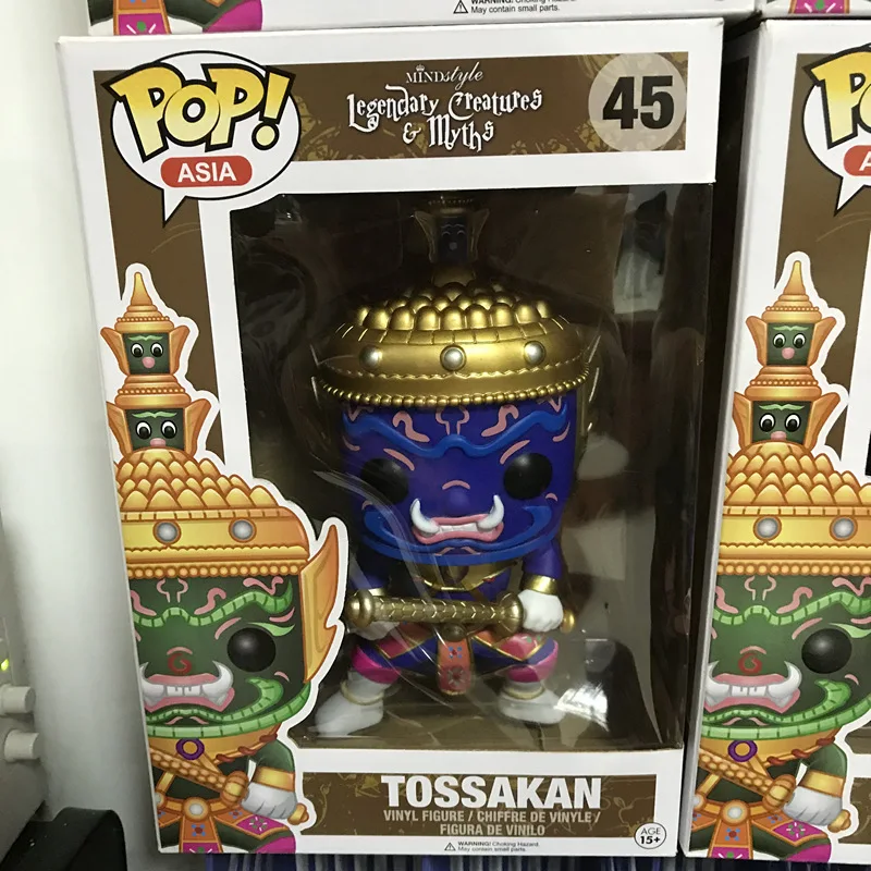 Азия эксклюзивный FUNKO POP 8,5 ''официальный легенд твари и мифы-Tossakan#45 Виниловая фигурка Коллекционная модель игрушки - Цвет: Черный