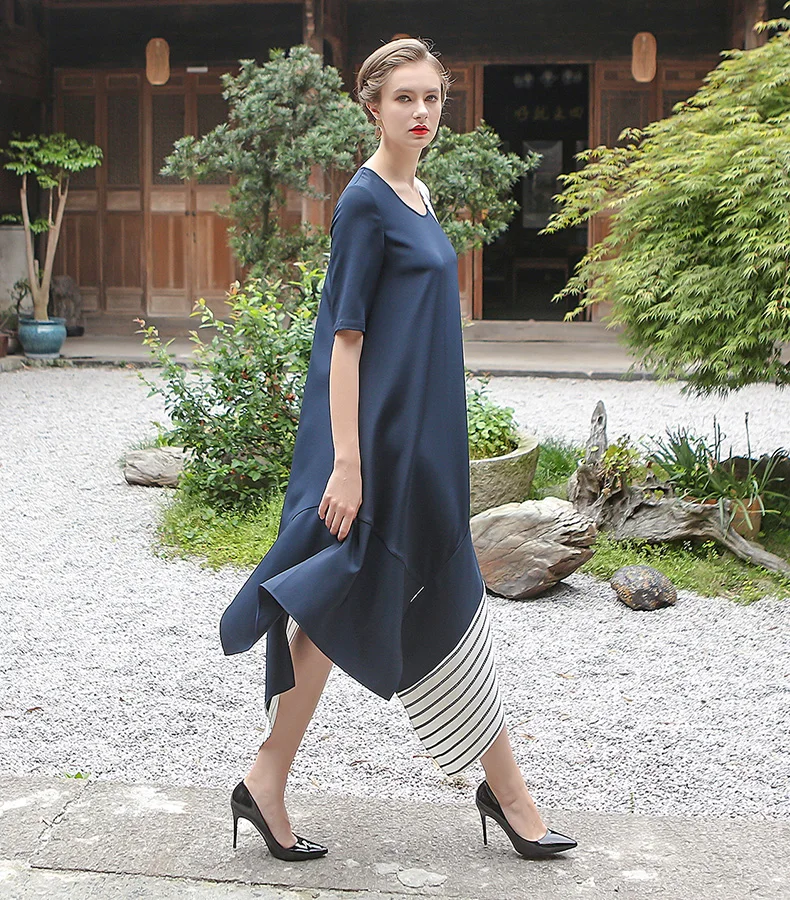 Платье VOA женское повседневное длинное с коротким рукавом | Женская одежда