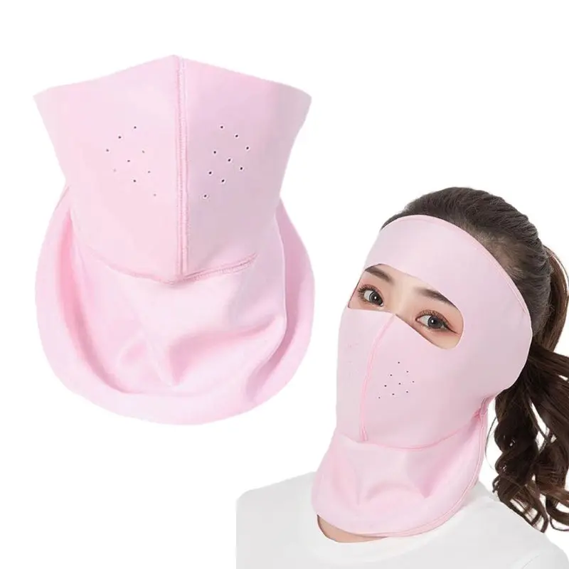 Женская тонкая дышащая Солнцезащитная маска из ледяного шелка с длинным горлом