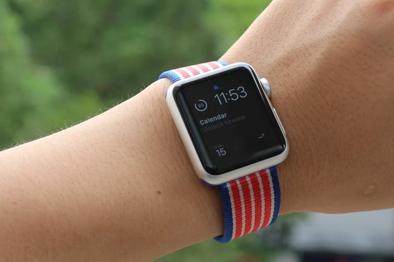 URVOI ремешок для Apple Watch Series 5 4 3 2 1 лямка из нейлоновой ткани NATO наручные часы для iwatch новые цветные стили узор с классической пряжкой