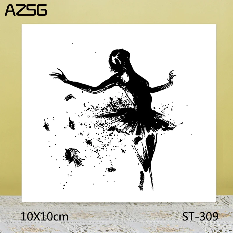 AZSG Enthusiastic Dance / Ballet Clear Stamps/Seals For DIY Scrapbooking/Card Making/Album Decorative Silicone Stamp Crafts | Дом и сад