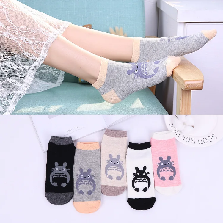

PEONFLY Новинка трехмерные Смешные Мультяшные милые носки Totoro для девочек Чулочные изделия женские хлопковые удобные женские носки