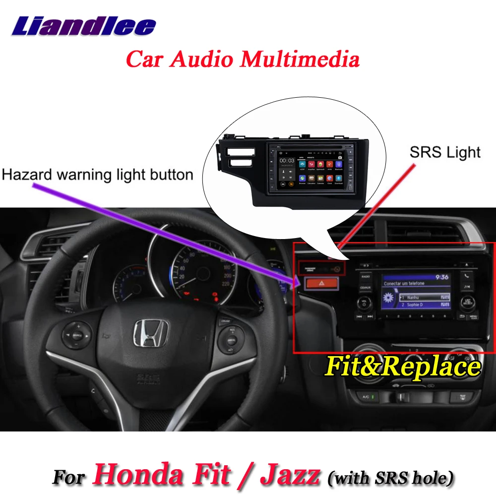 Автомобильная система Android для Honda Fit/Jazz 2013 Радио Рамка с SRS отверстием gps навигационный экран мультимедиа