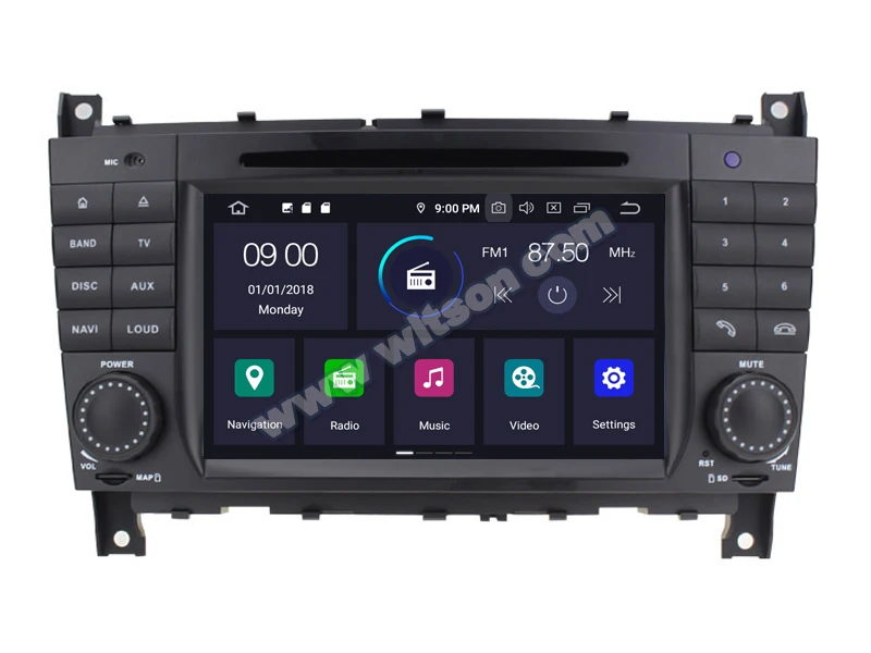 WITSON Android 9,0 Восьмиядерный 4G ram автомобильный dvd-плеер для MERCEDES-BENZ C Класс W203/CLC W203 автомобильный аудио стерео DVD НАВИГАЦИЯ gps