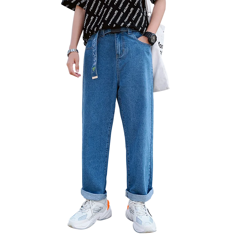 Grapefruit beauty Official Store2019 Summer New Men's Thin Light Jeans Casual loose Blue Trousers Male Brand pants | Мужская одежда