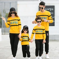 family matching outfits 1pc shirt1pc pants like mother like daughter son clothes winter spring sweatshirts father baby clothing