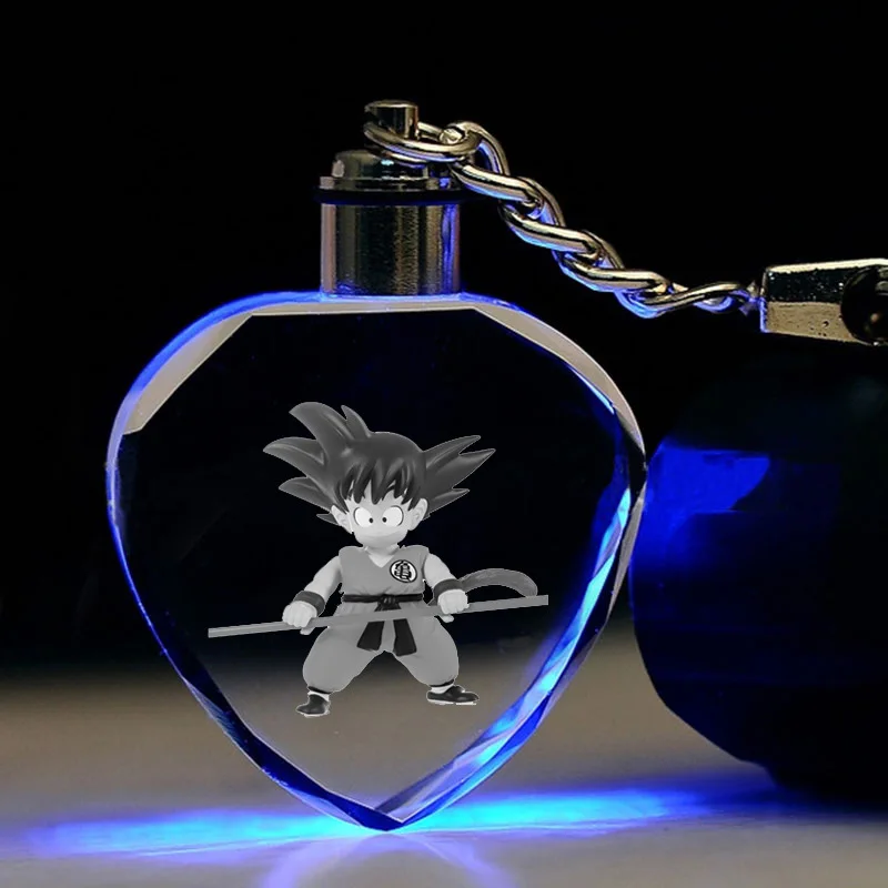 Аниме Dragon Ball брелок Сон Гоку Мастер Роши Тянь Шинхан куририн Вегета в форме сердца кристалл брелок милый забавный мультфильм