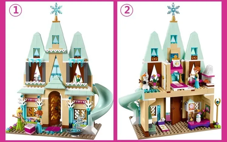JG303 SY371 Arendelle замок, домик блоки кирпичные игрушки принцесса Анна Эльза сборные фигуры совместимые друзья