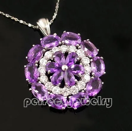 Аметистовая Подвеска для колье кулон бесплатная доставка натуральный аметист