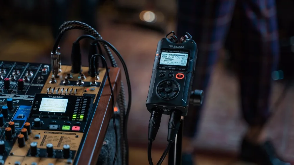 Модернизированный TASCAM DR40X DR-40X Универсальный четырехтрековый цифровой аудио рекордер ручка интервью рекордер USB mic WAV/BWF линейный PCM& MP3