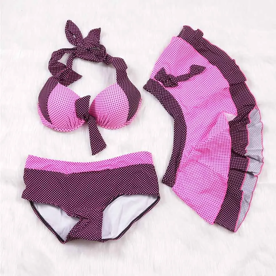 

Lyric Female Bikini Dress Biquini 2019Sexy Swimsuit Backless Summer Beach Bathing Suit Three pieces Swimwear Bathing suit
