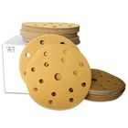 100 шт. 6 дюймов 150 мм 15 отверстий крючок и петля абразивная бумага Автомобильная наждачная бумага деревянный шлифовальный диск для полировки и шлифования