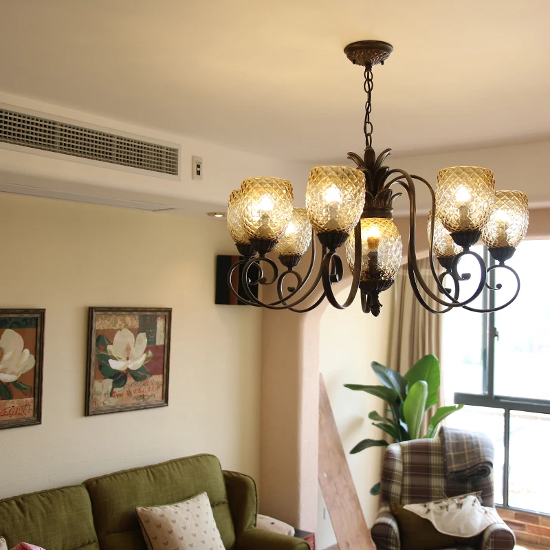 Стеклянная люстра в форме ананаса европейском стиле американском для спальни