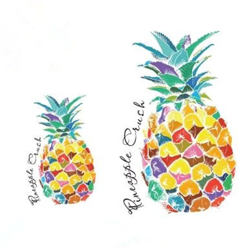 Женская футболка термопечать 24 см ананас фрукты ПВХ пластырь для одежды железо