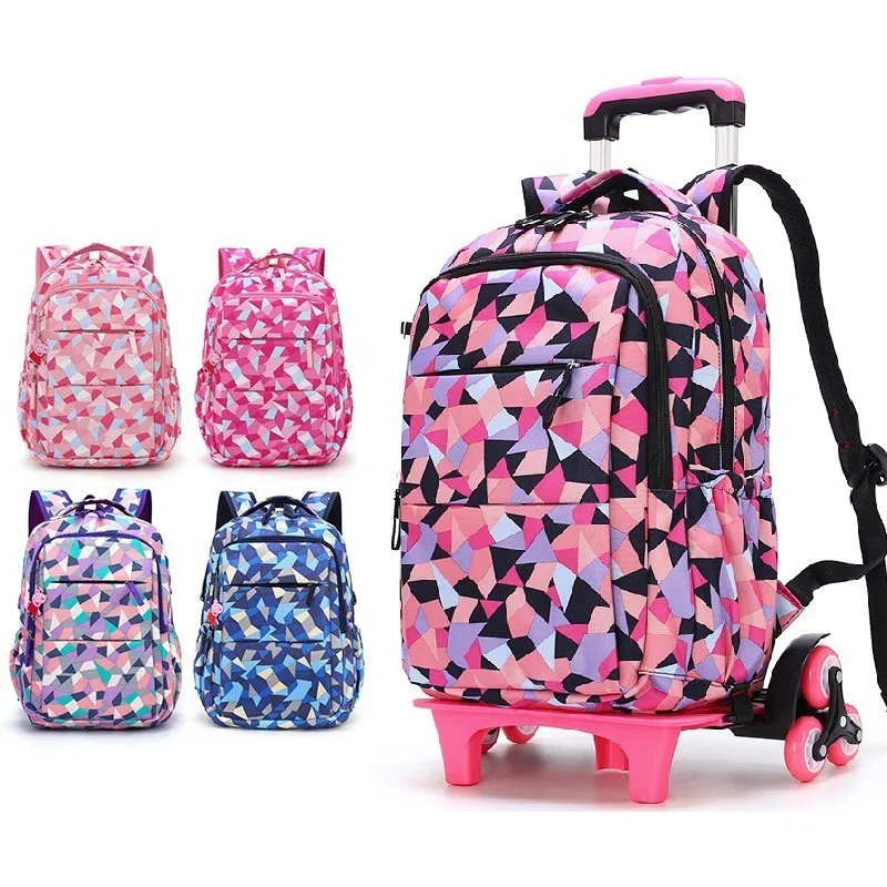 

Printing School Bags For Girls Mochila Escolar Trolley Plecak Szkolny Casual Sac A Dos Enfant Waterproof Zaino Scuola On Wheels