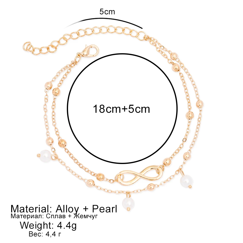

KISSWIFE 2018 New Hot 1PC Hot Summer Beach Ankle Infinite Foot Jewelry Anklets ankle bracelets for women