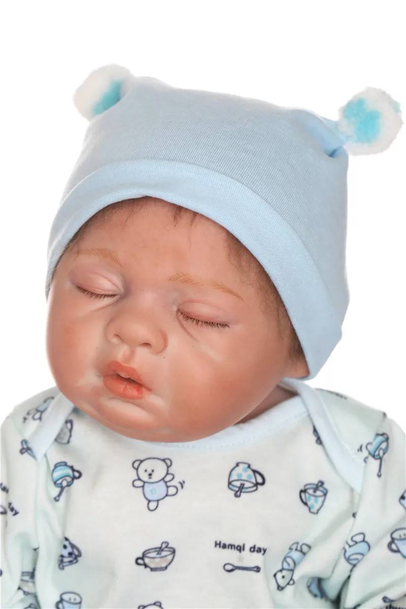 50 см всего тела мягкого силикона Reborn Baby куклы ручной работы купаться закрытыми глазами куклы реалистичные для дня рождения bonecas brinquedos