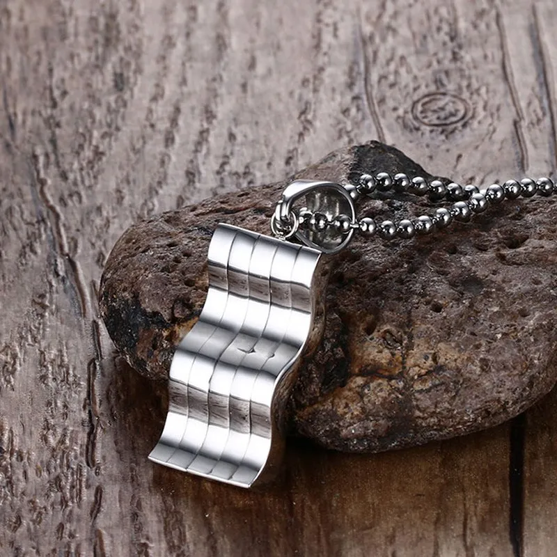 Mprainbow Для женщин Ожерелья для мужчин Нержавеющая сталь Радужная Волна