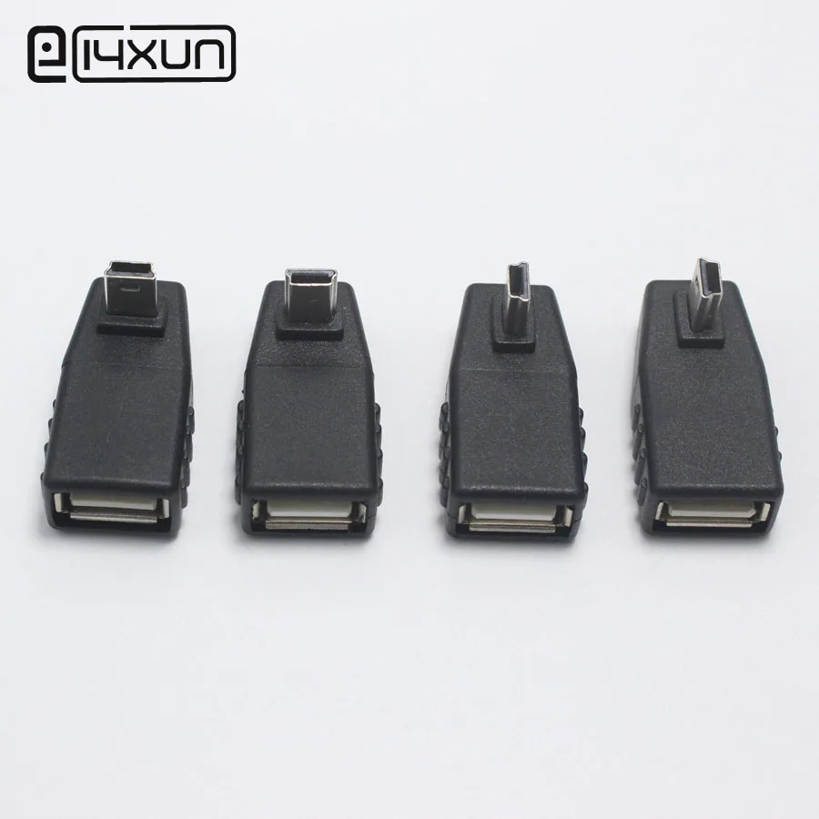 1 шт. мини USB штекер гнездо 2 0 A Тип 5 контактный разъем L образный OGT usb хост адаптер