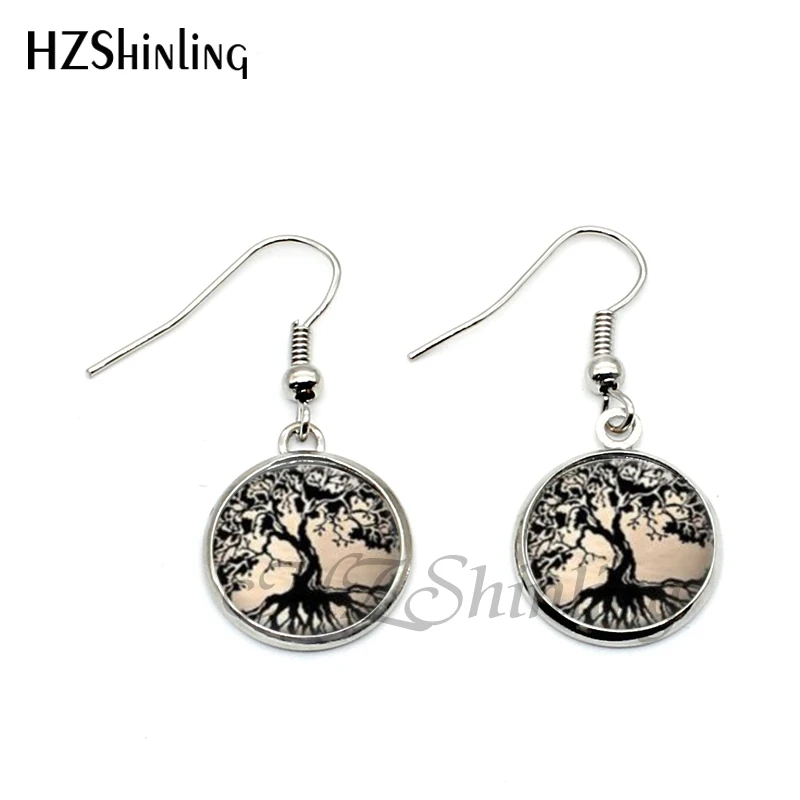 Серьги подвески ручной работы с изображением дерева жизни|tree of life earrings|earring charmstree