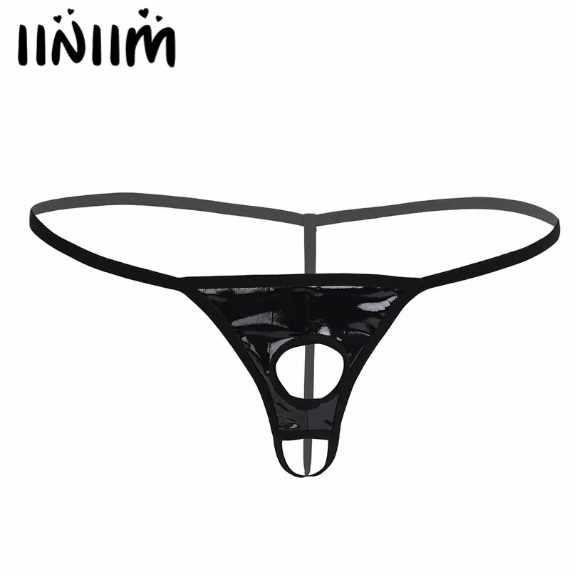 Iiniim, мужское нижнее белье, трусики, стринги, Homme, бикини, стринги, нижнее белье, трусы с отверстиями для пениса, открытая попа, гей, мужское нижнее белье для Сисси