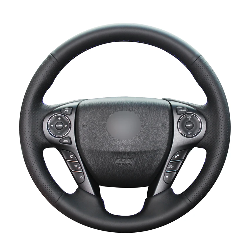 Фото Черная искусственная кожа PU чехол рулевого колеса автомобиля для Honda Accord 9 2013 2014