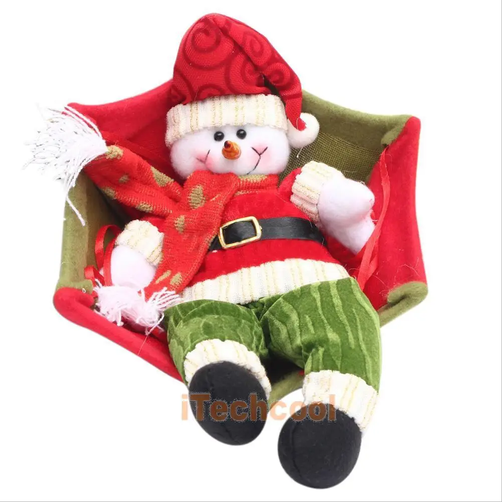 Green Snowman Креативный Санта-Клаус Снеговик-парашют потолок Рождественская елка висячий орнамент капля кулон рождественский дом праздничное украшение для комнаты - Цвет: Green Snowman