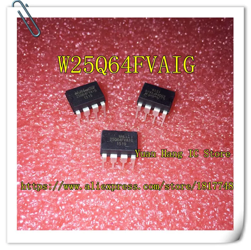 

10pcs/lot W25Q64FVAIG 25Q64FVAIG 25Q64 DIP-8 64M motherboard BIOS chip storage New original