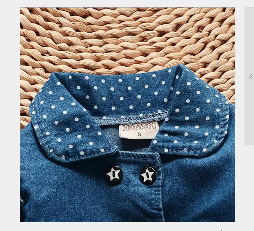 Весна 2017 новинка детская джинсовая куртка для девочек женское хлопковое пальто с