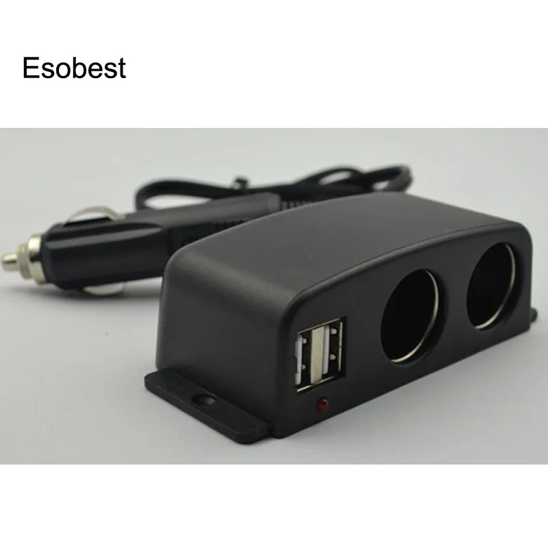 Esobest Dual USB 2.1A выходное зарядное устройство для телефона прикуриватель 2 way Spliter