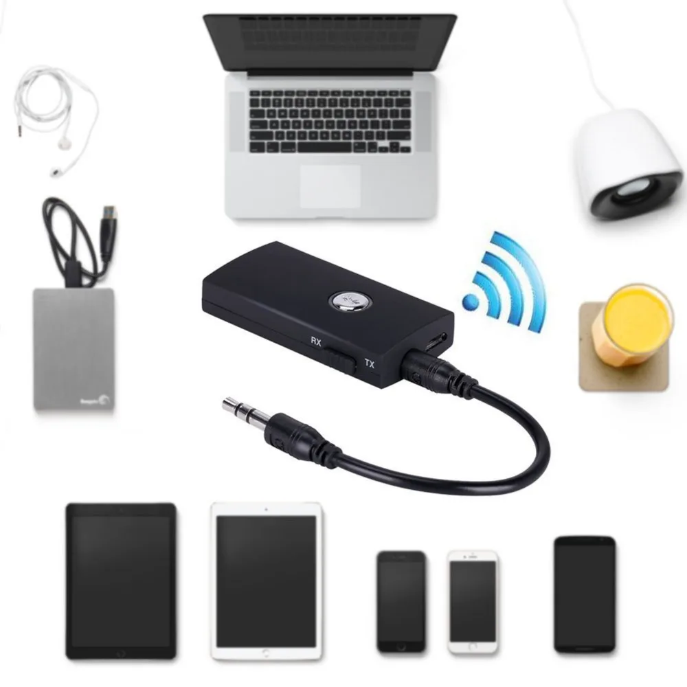Bluetooth Transmitter and Receiver 2 in 1 For Speakers TV Audio Music Wireless & with 3.5mm Stereo Output | Электроника