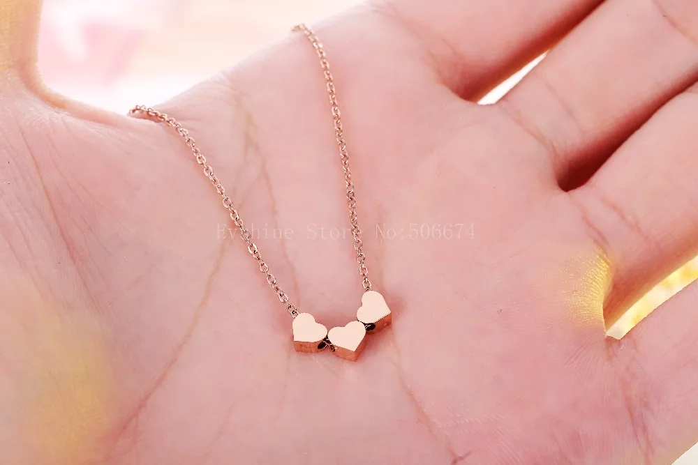 2017 Модные украшения колье три сердце любовь Ожерелья для мужчин Bijoux Femme