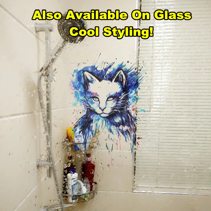 SHNAPIGN Милая синяя кошка временная татуировка боди-арт флэш-Татуировка наклейка s