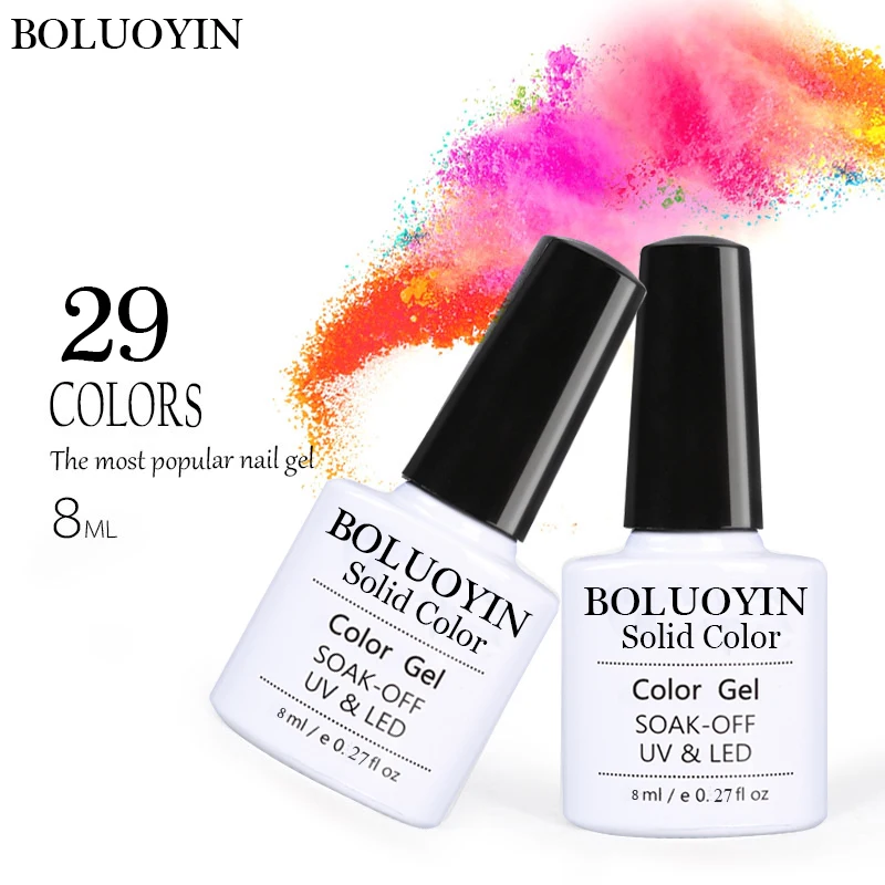 

Soak Off Odorless Organic UV Gel Semi Permanent Lucky Nails Gel Varnish Art Led Lamp Nail Polish 29 Colors UV Gel Nail Polish