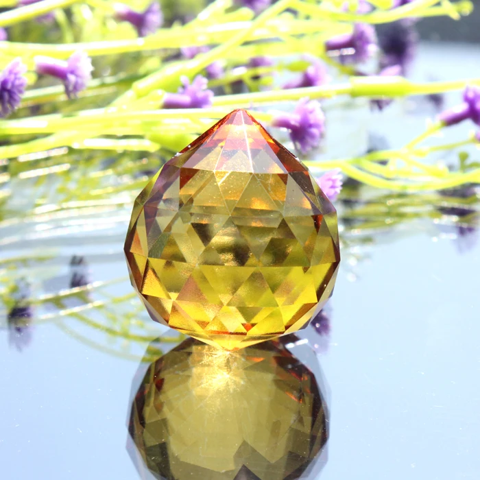 4 шт./лот золота 30 мм кристалл стеклянные граненые люстра мяч висит кулон