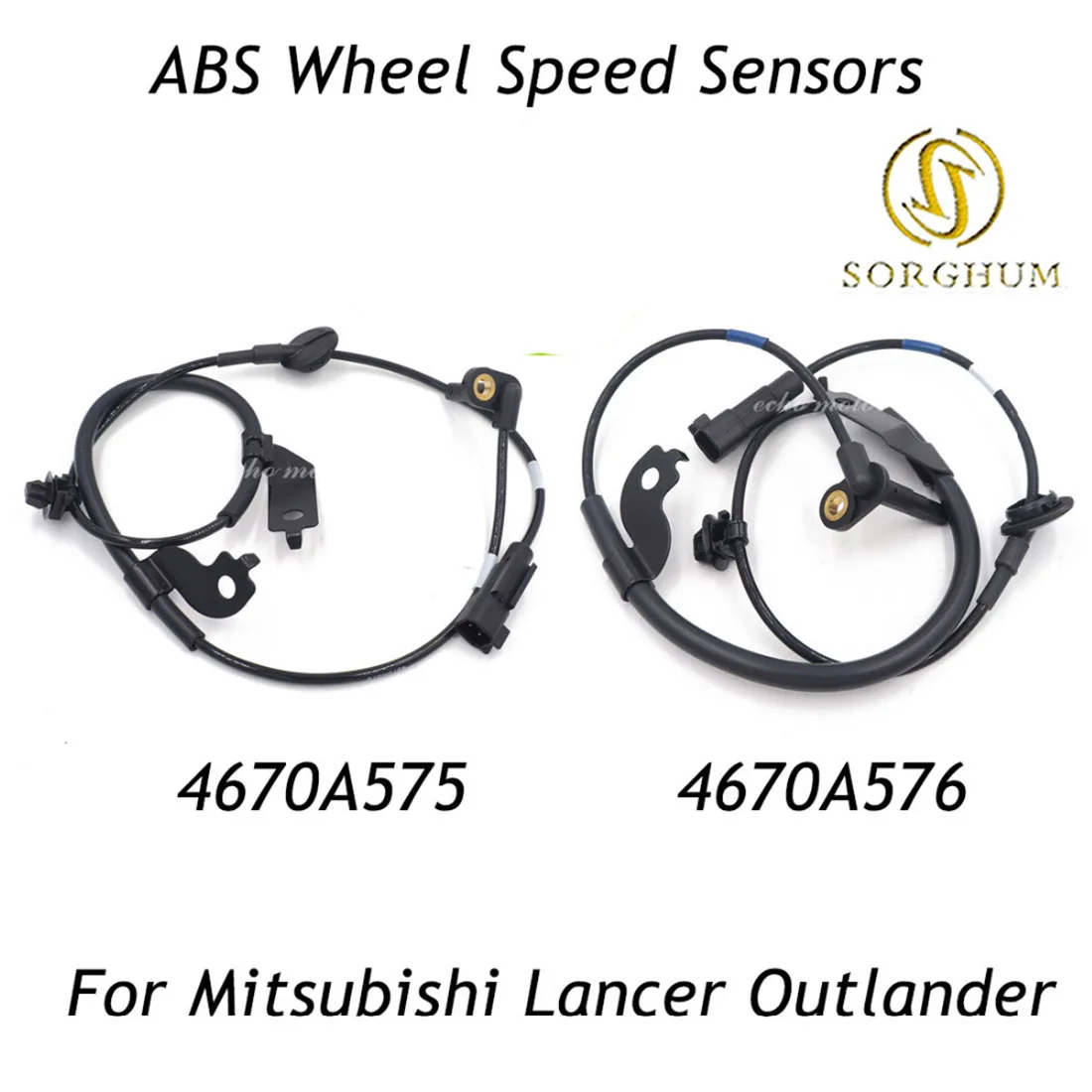 

New 2pcs Front Right Left ABS Wheel Speed Sensors For Mitsubishi Lancer Outlander 4670A576 4670A575